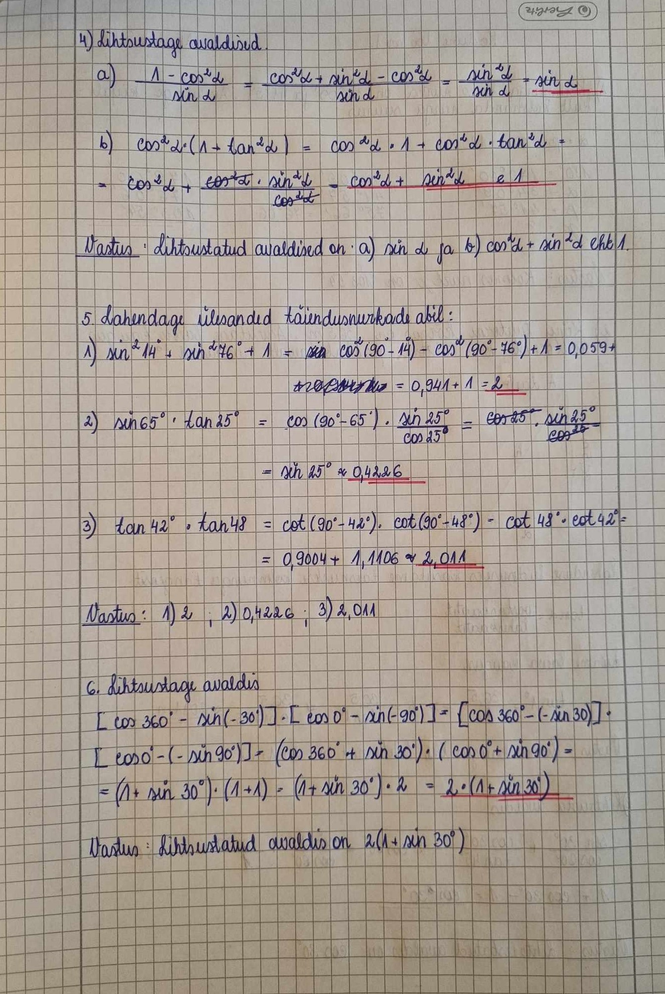 Matemaatika 2 kodune töö nr 1 lk 2